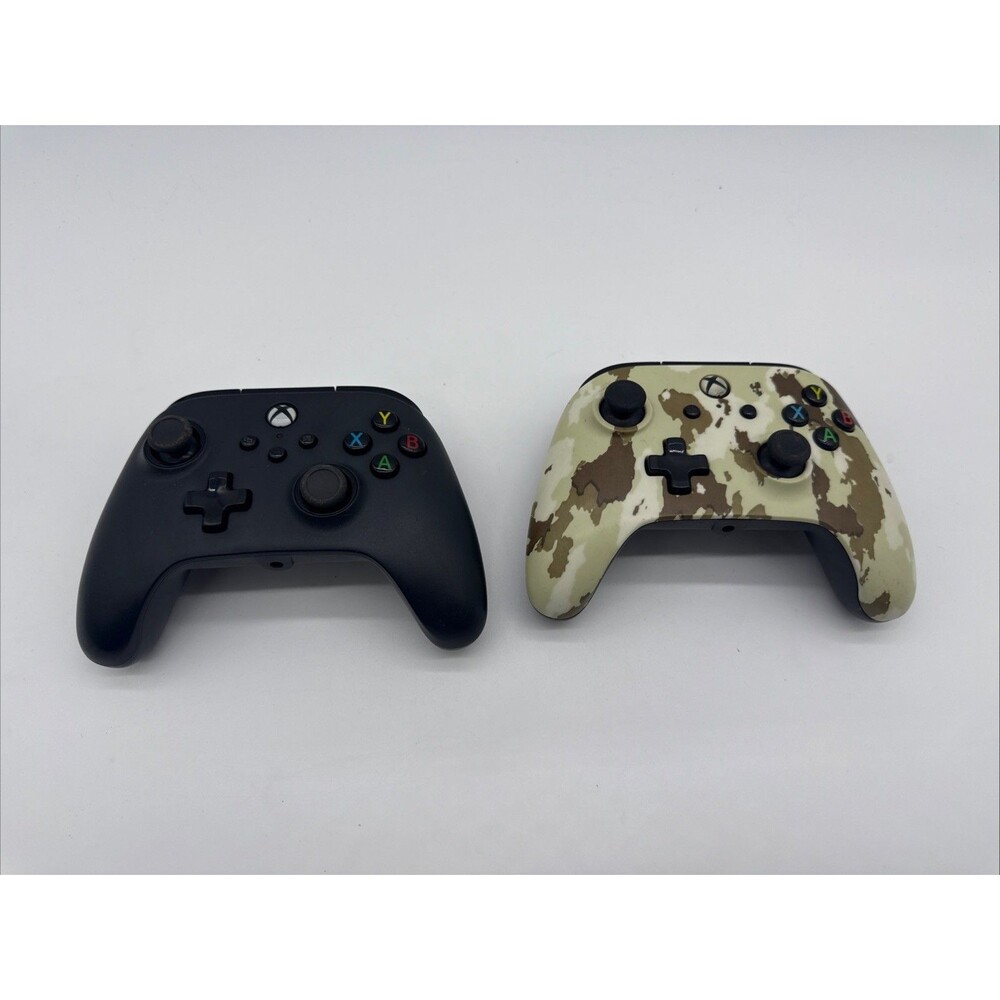 2 PowerA Xbox One Controllers Black, And Camo Sold As Parts Untested